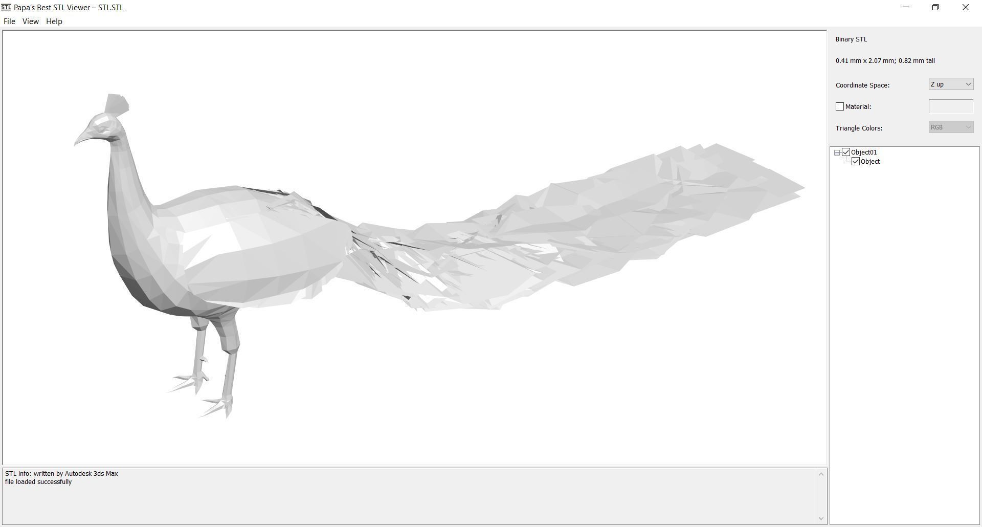 Peacock Low-poly 3D model_4