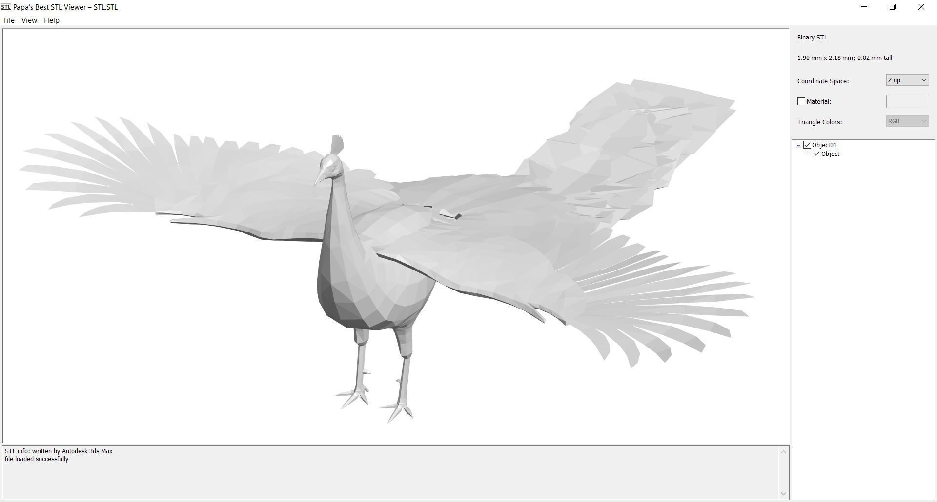 Peacock Low-poly 3D model_29