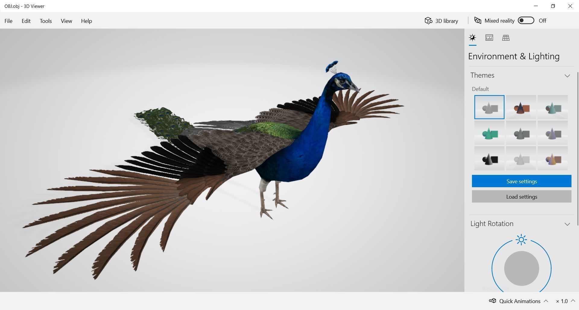 Peacock Low-poly 3D model_36