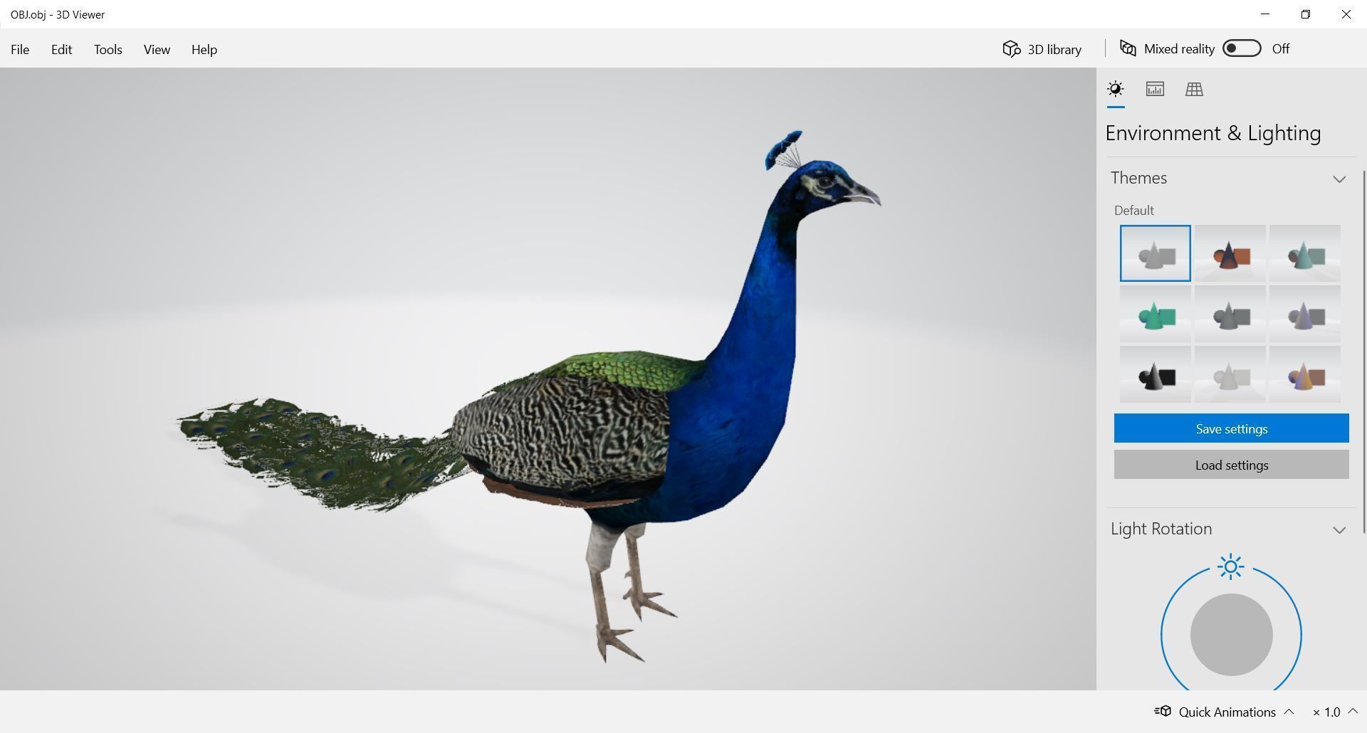 Peacock Low-poly 3D model_11