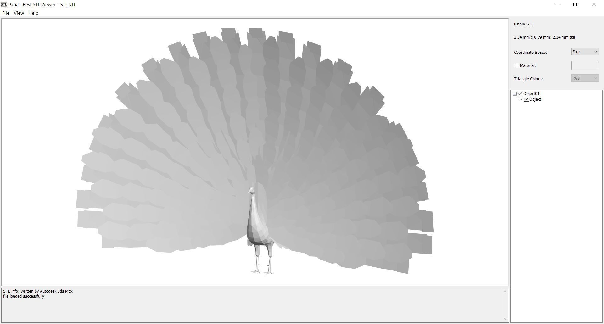 Peacock Low-poly 3D model_17