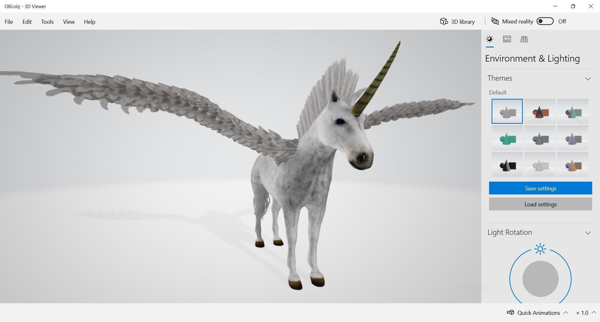 Pegasus unicorn with wings Low-poly 3D model_12