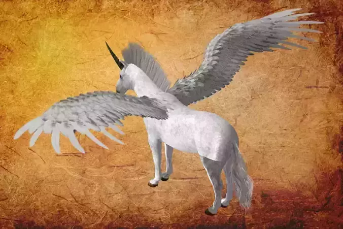 Pegasus unicorn with wings