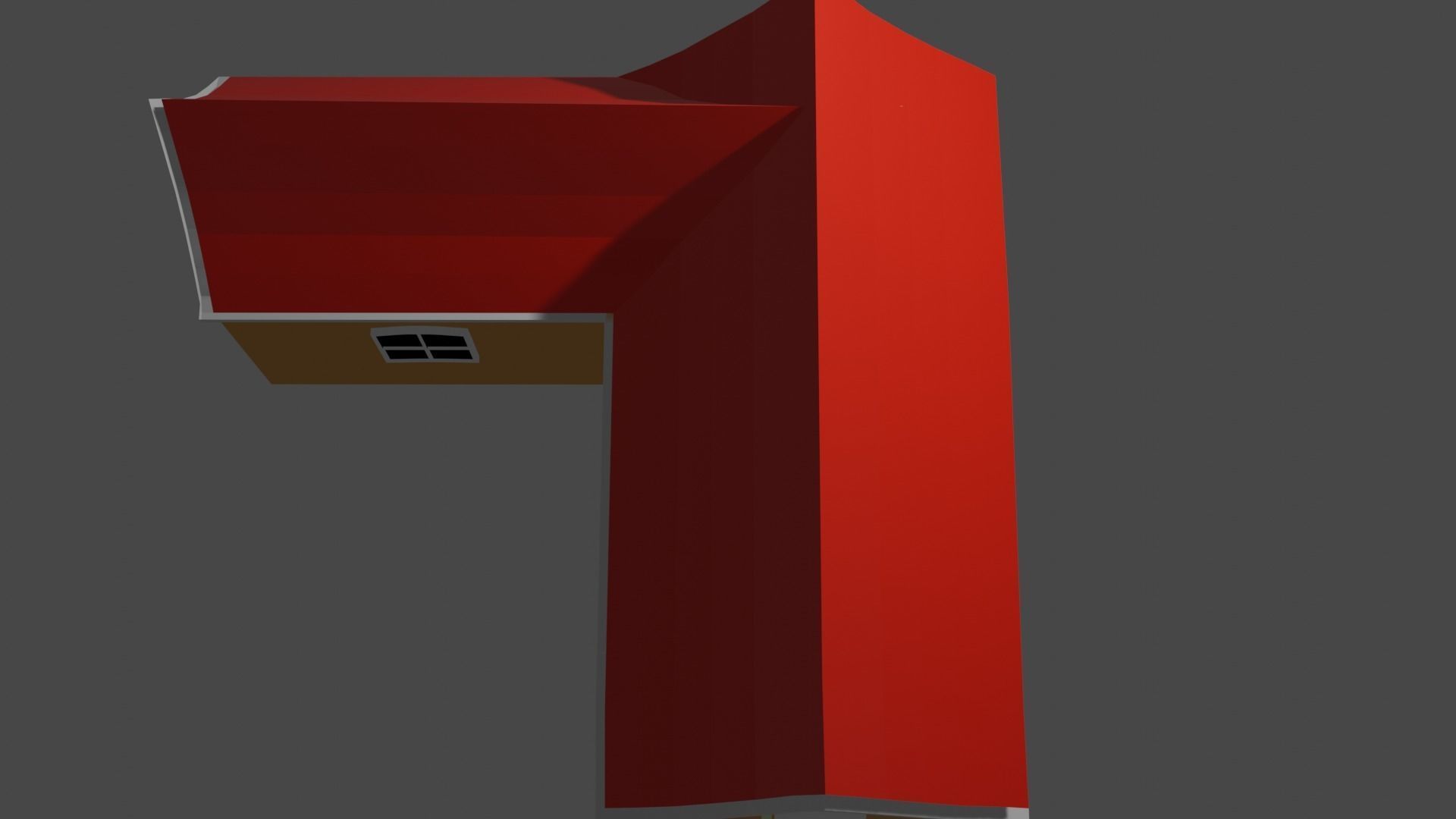 Cartoon House 3D model_3