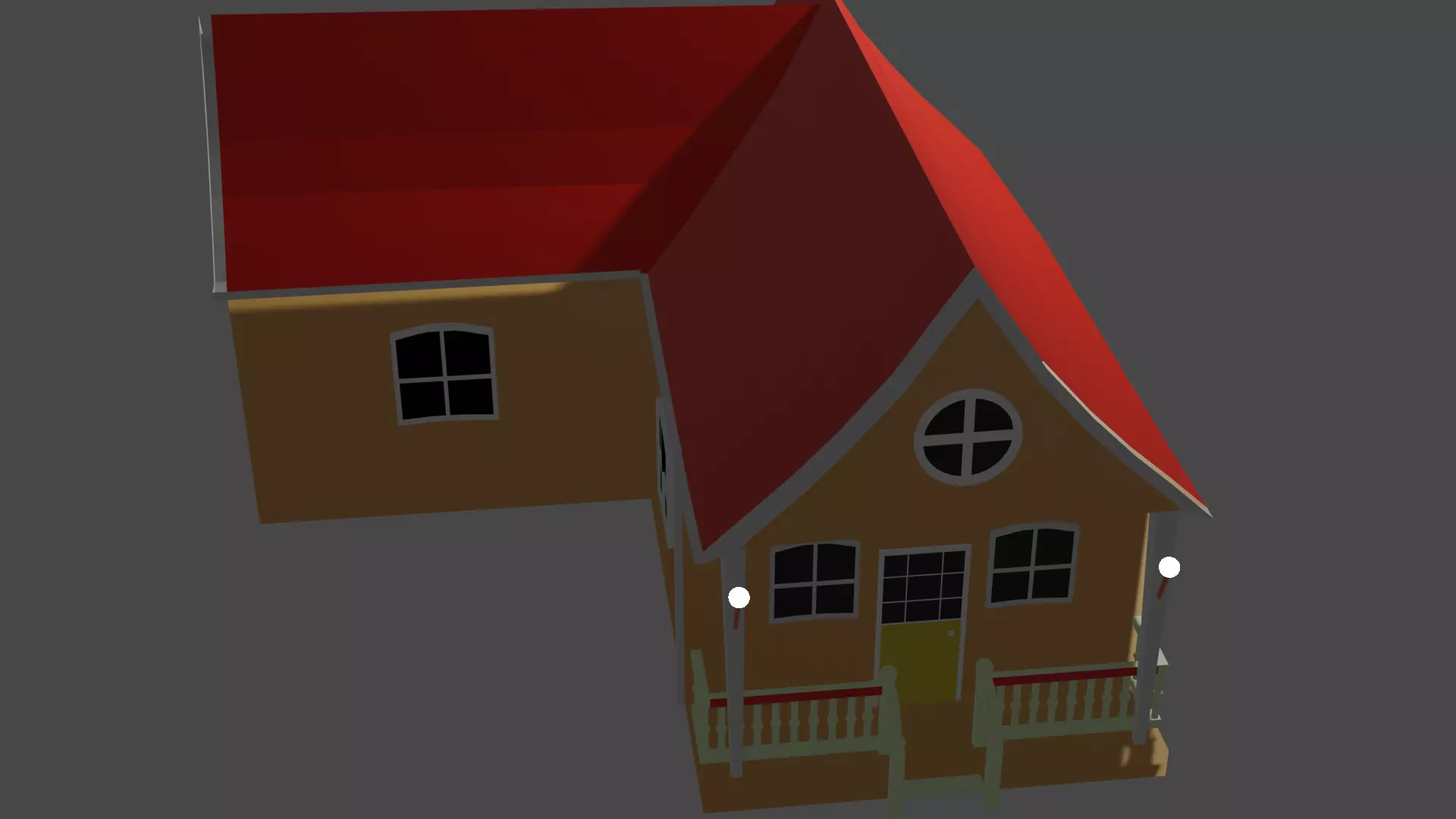 Cartoon House 3D model_0