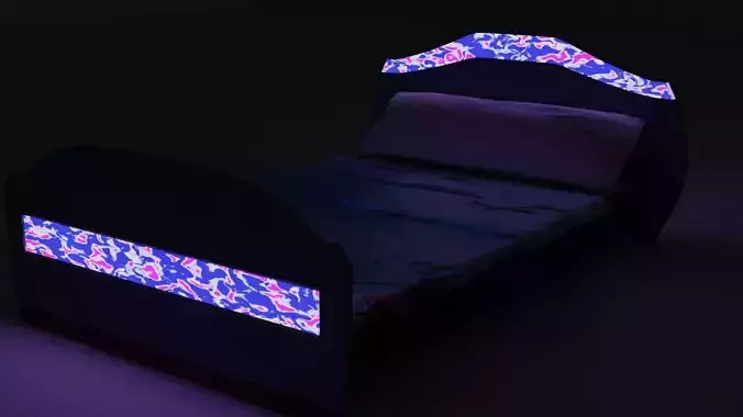 3D MODEL BEDROOM BED WITH ILLUMINATION 3D model