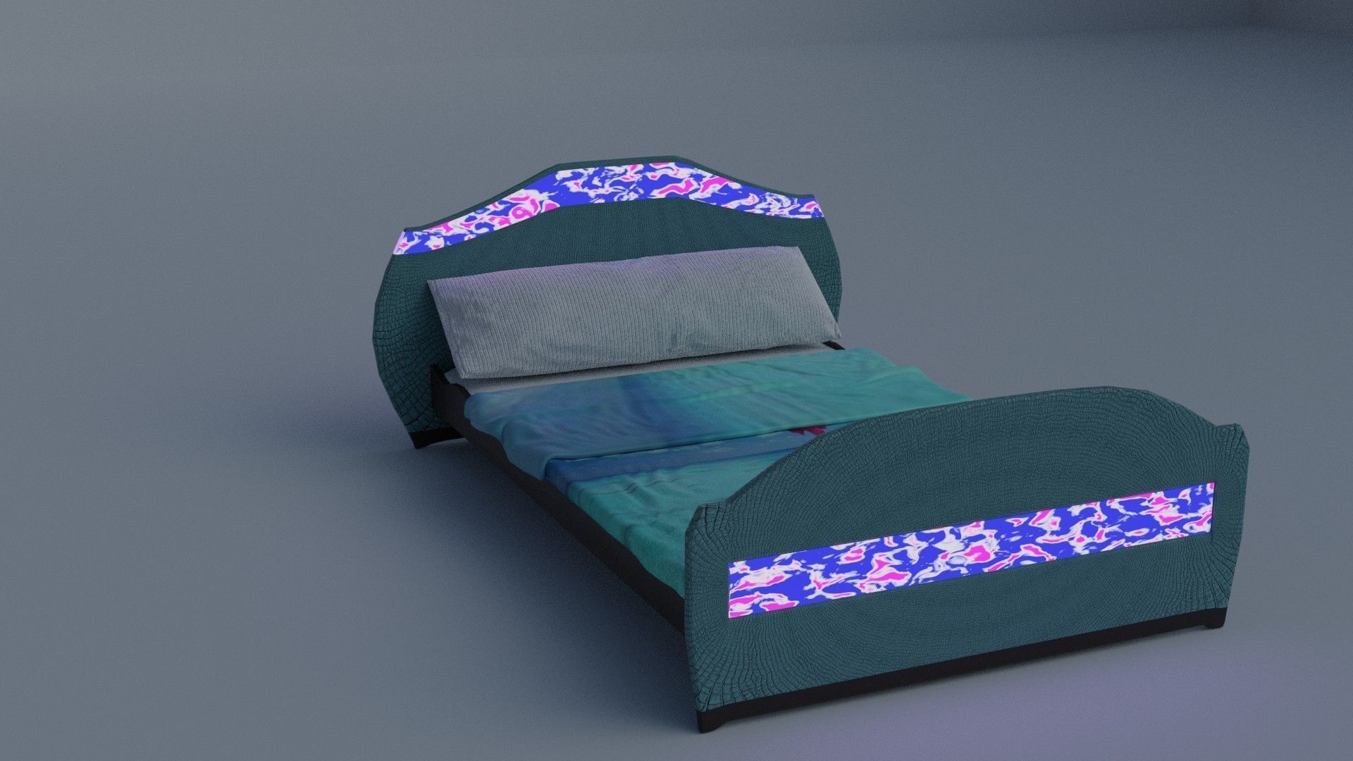 3D MODEL BEDROOM BED WITH ILLUMINATION 3D model_2
