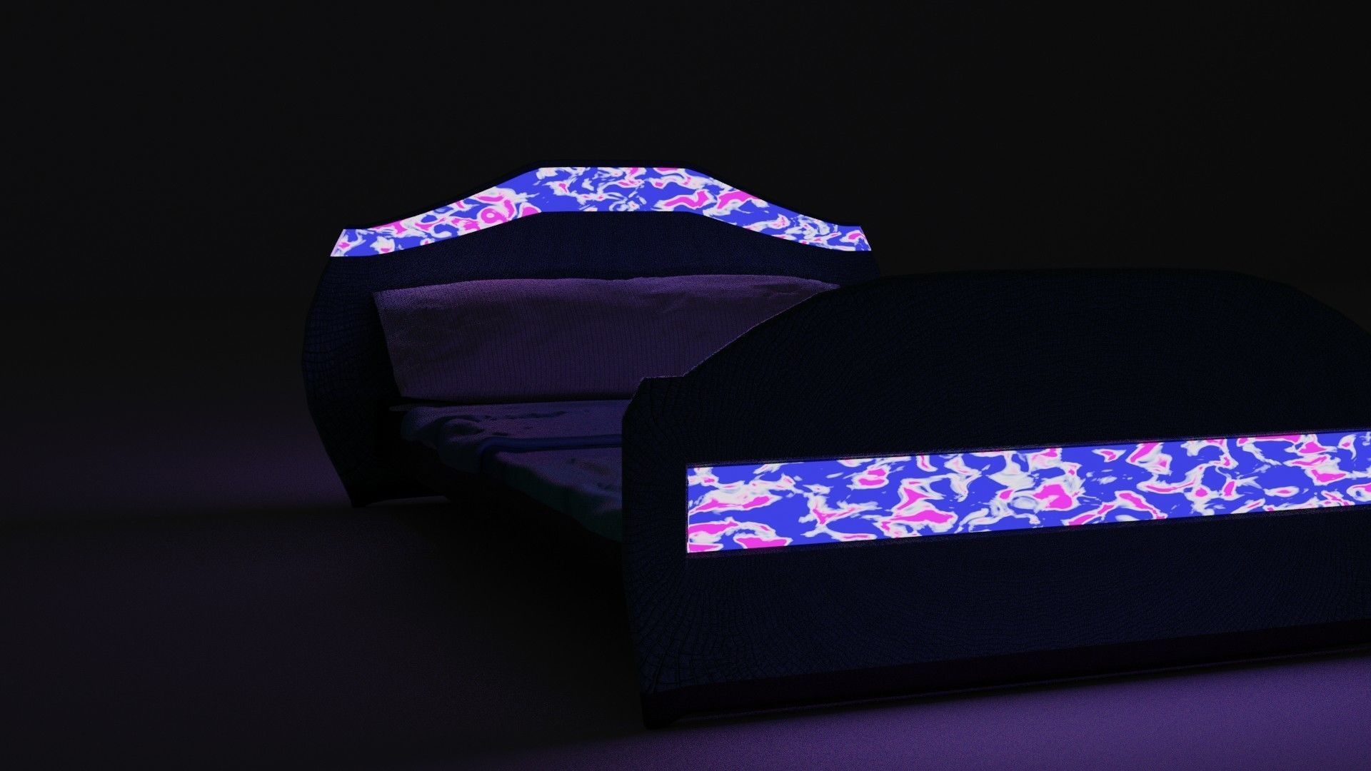 3D MODEL BEDROOM BED WITH ILLUMINATION 3D model_1