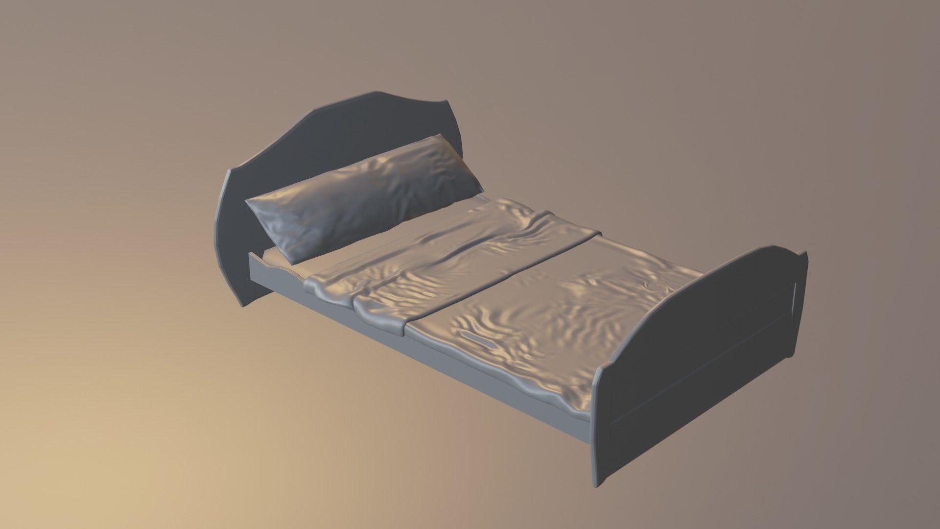 3D MODEL BEDROOM BED WITH ILLUMINATION 3D model_5