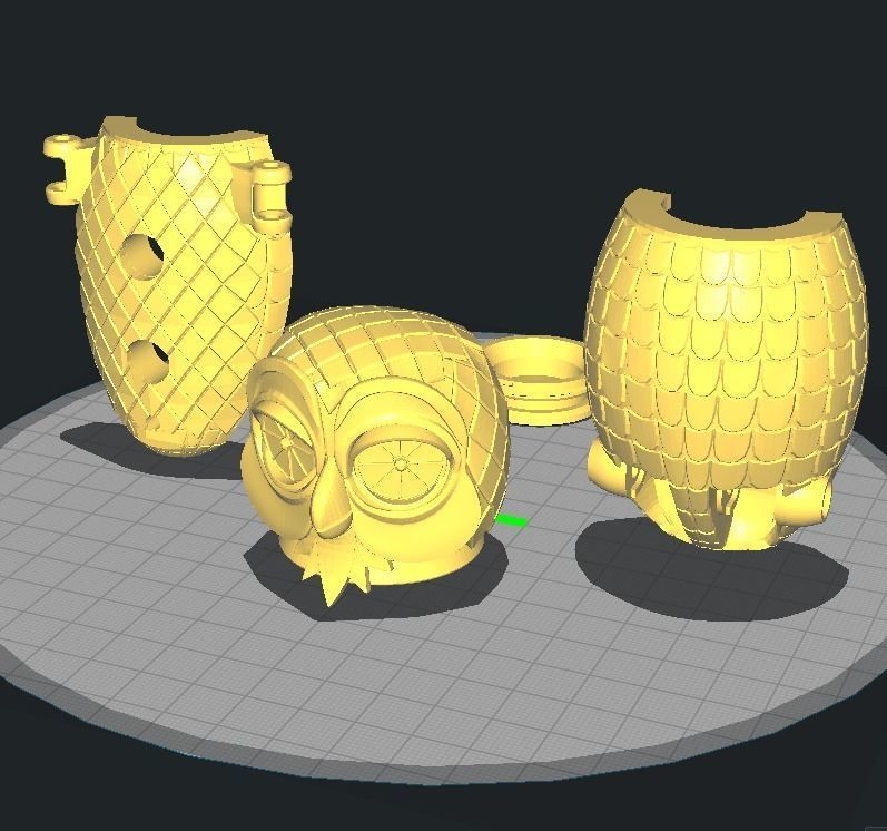 Bubo the Owl articulated 3D print model_6