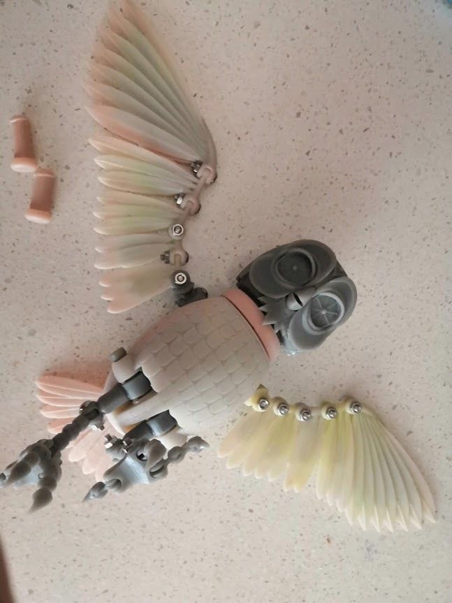 Bubo the Owl articulated 3D print model_3
