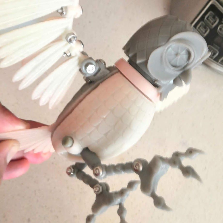 Bubo the Owl articulated 3D print model_4