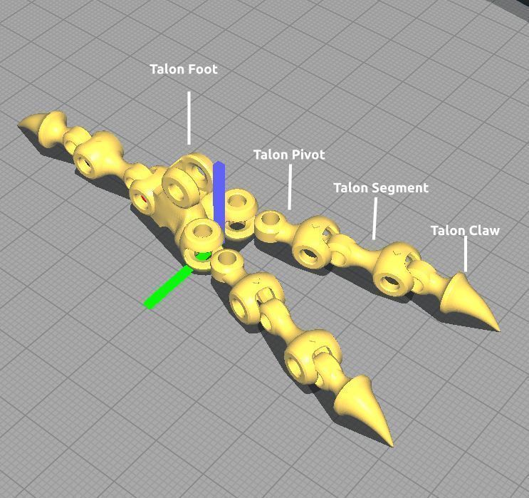 Bubo the Owl articulated 3D print model_9