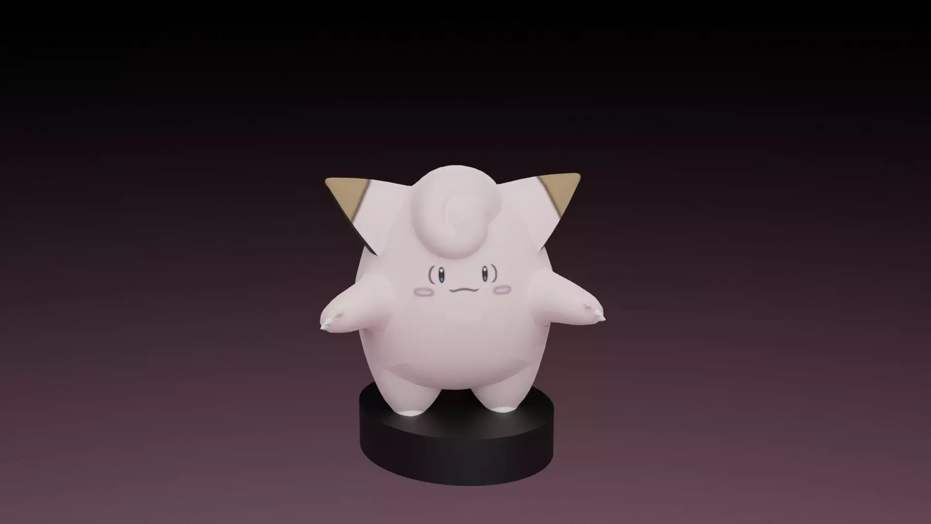 pokemon clefairy 3D print model_0