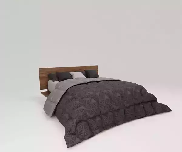 Bed Family for Revit Three sizes 3D model