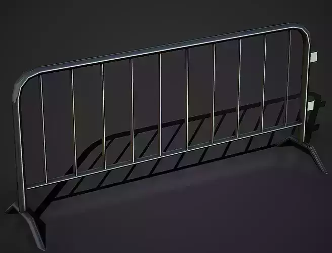 Road Barrier 01 Low Poly Mobile Ready Low-poly 3D model