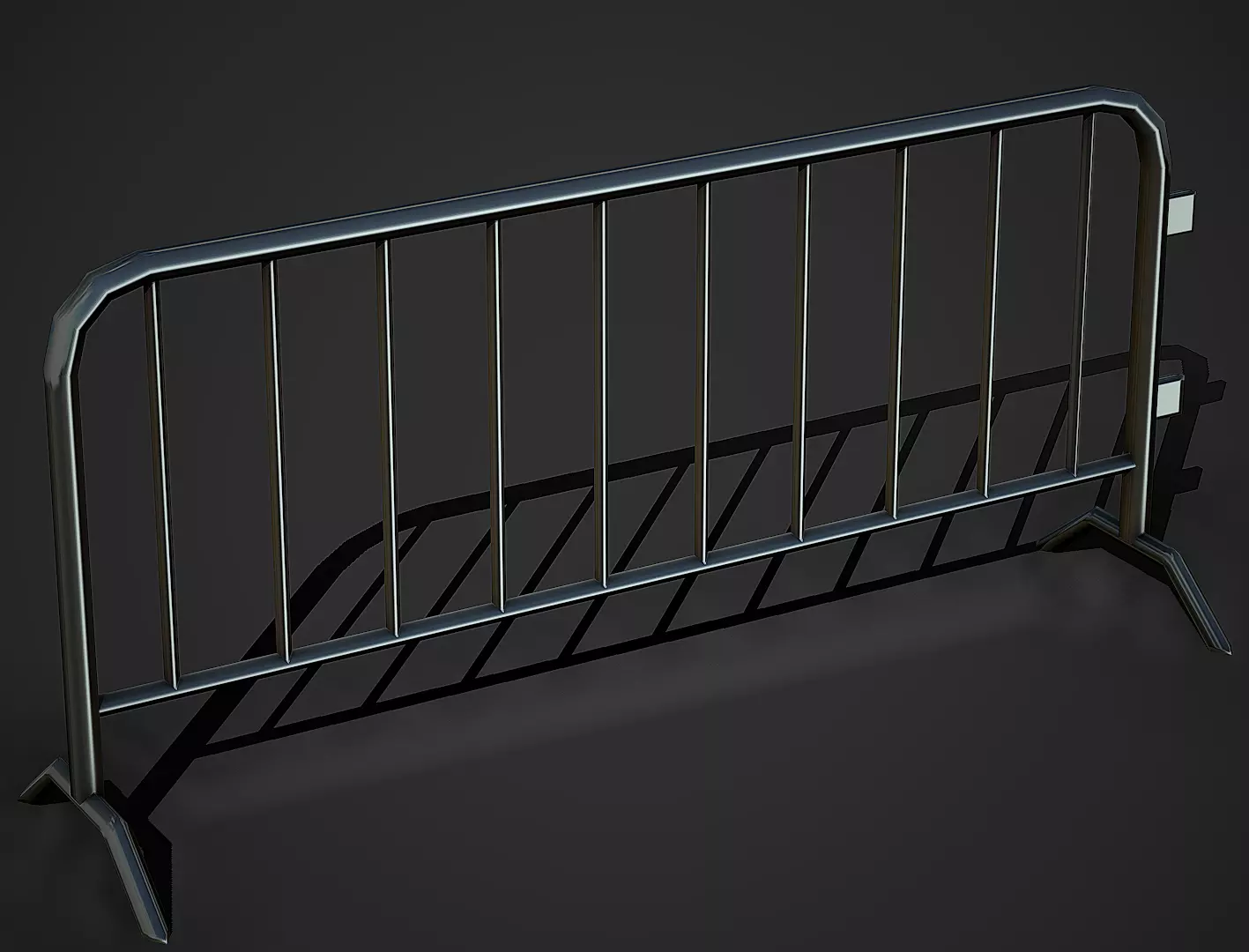 Road Barrier 01 Low Poly Mobile Ready Low-poly 3D model_0