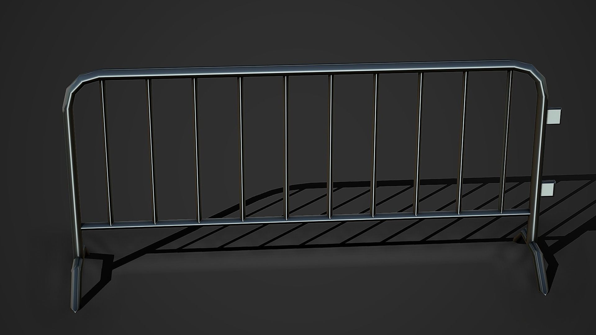 Road Barrier 01 Low Poly Mobile Ready Low-poly 3D model_2