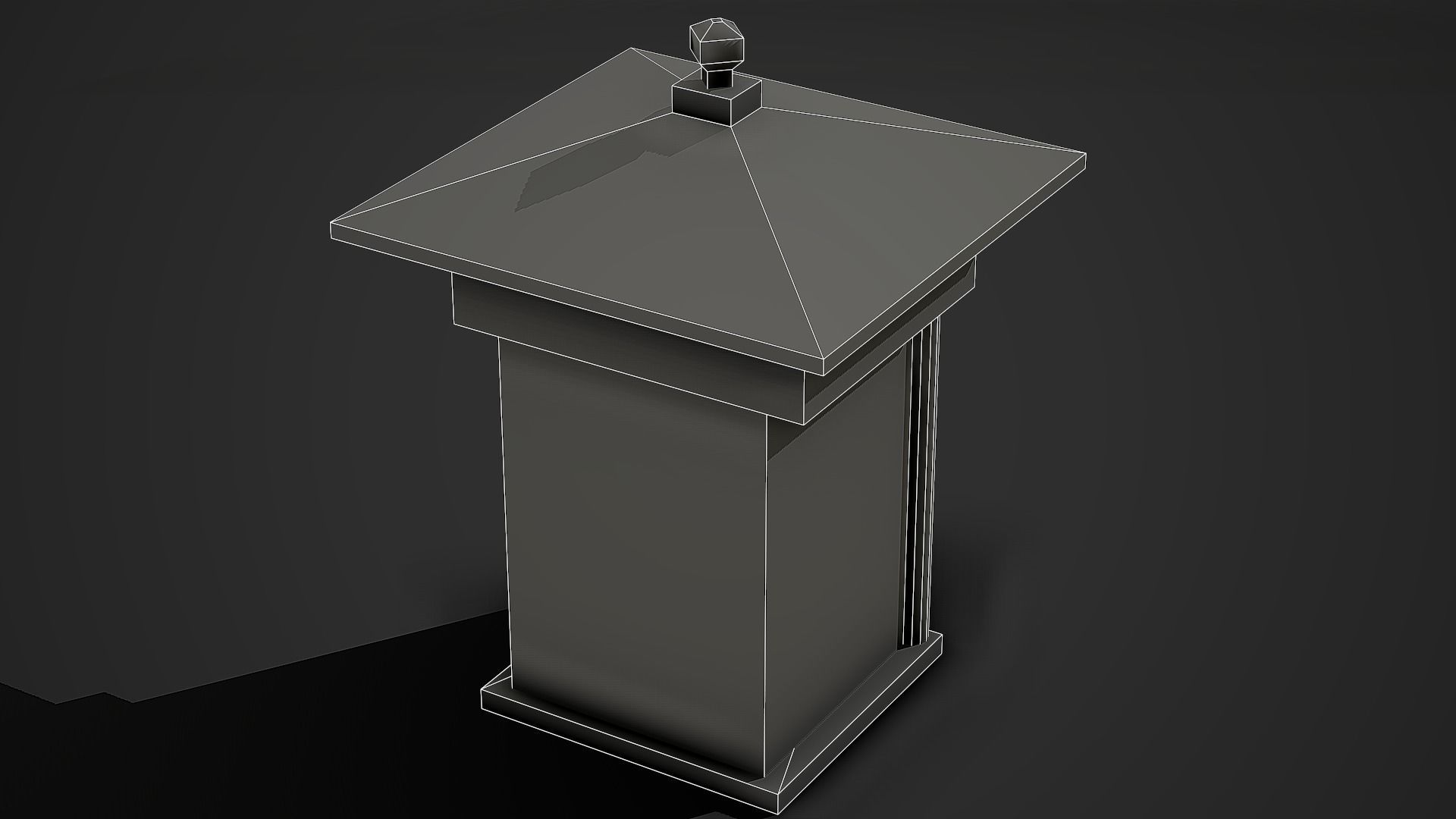 Street Kiosk Low Poly Mobile Ready Low-poly 3D model_6