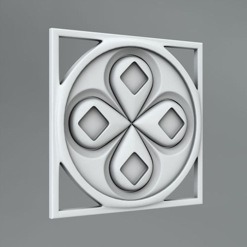 Square decoration 3D model