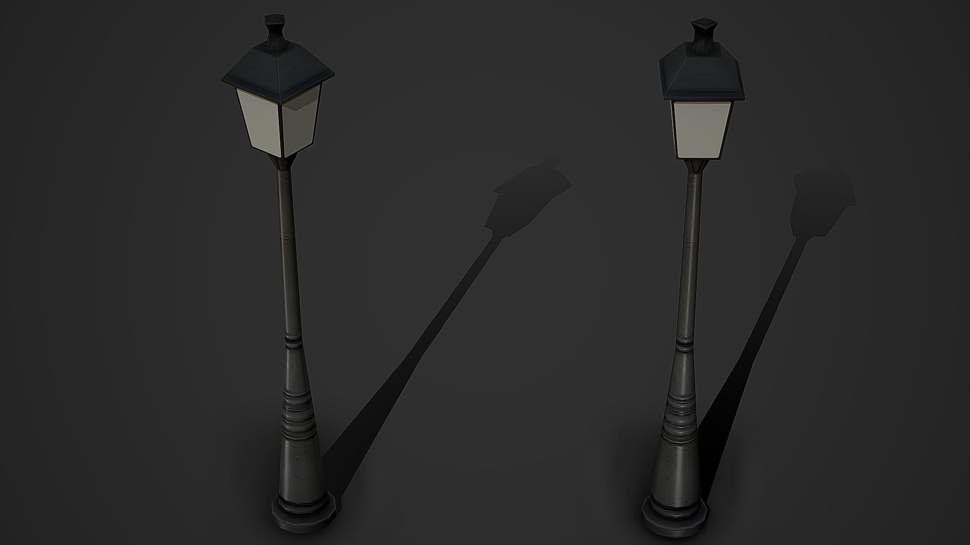 Street Lantern 02 Low Poly Mobile Ready Low-poly 3D model_2