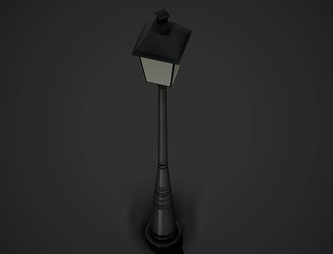 Street Lantern 02 Low Poly Mobile Ready Low-poly 3D model_0