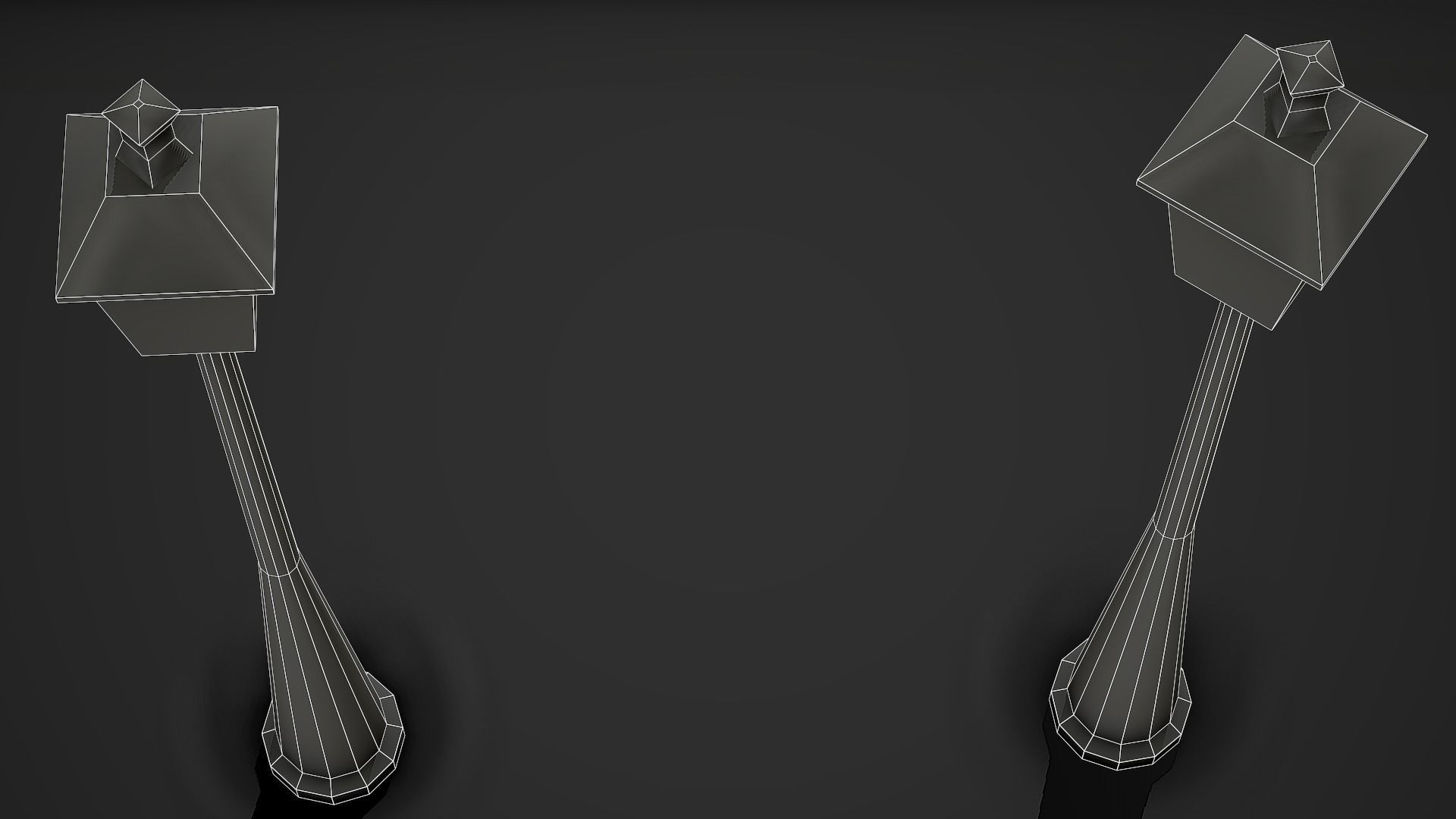 Street Lantern 02 Low Poly Mobile Ready Low-poly 3D model_4