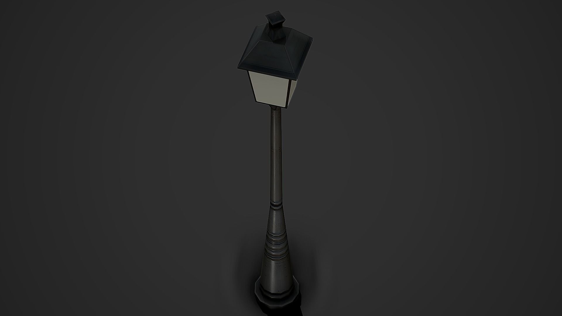 Street Lantern 02 Low Poly Mobile Ready Low-poly 3D model_1