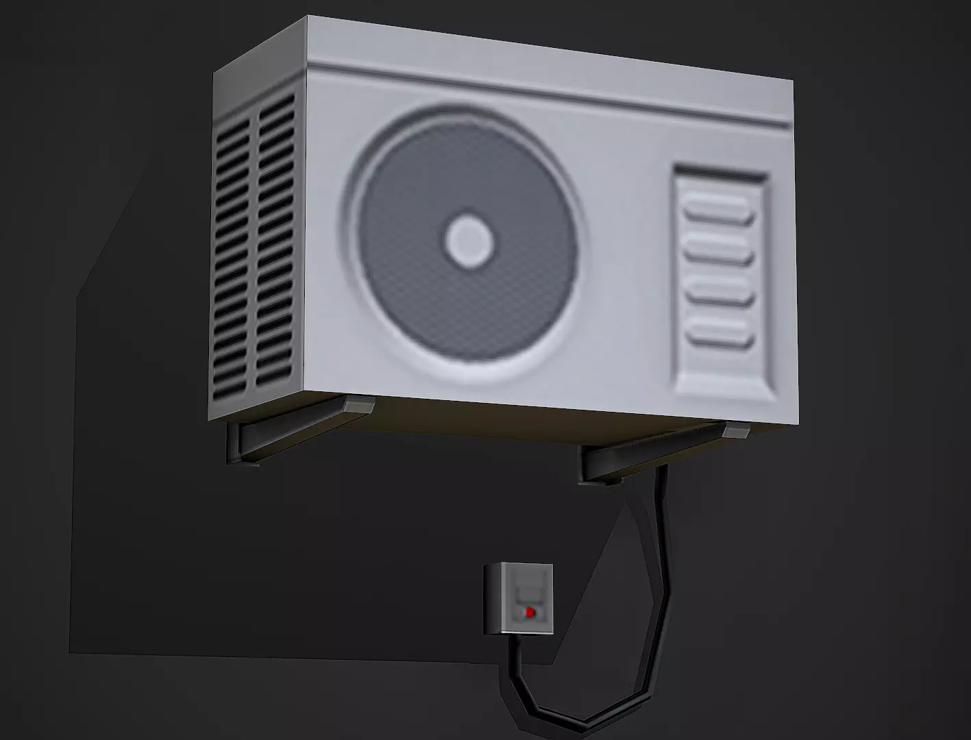 Air Conditioner Low Poly Mobile Ready Low-poly 3D model_0