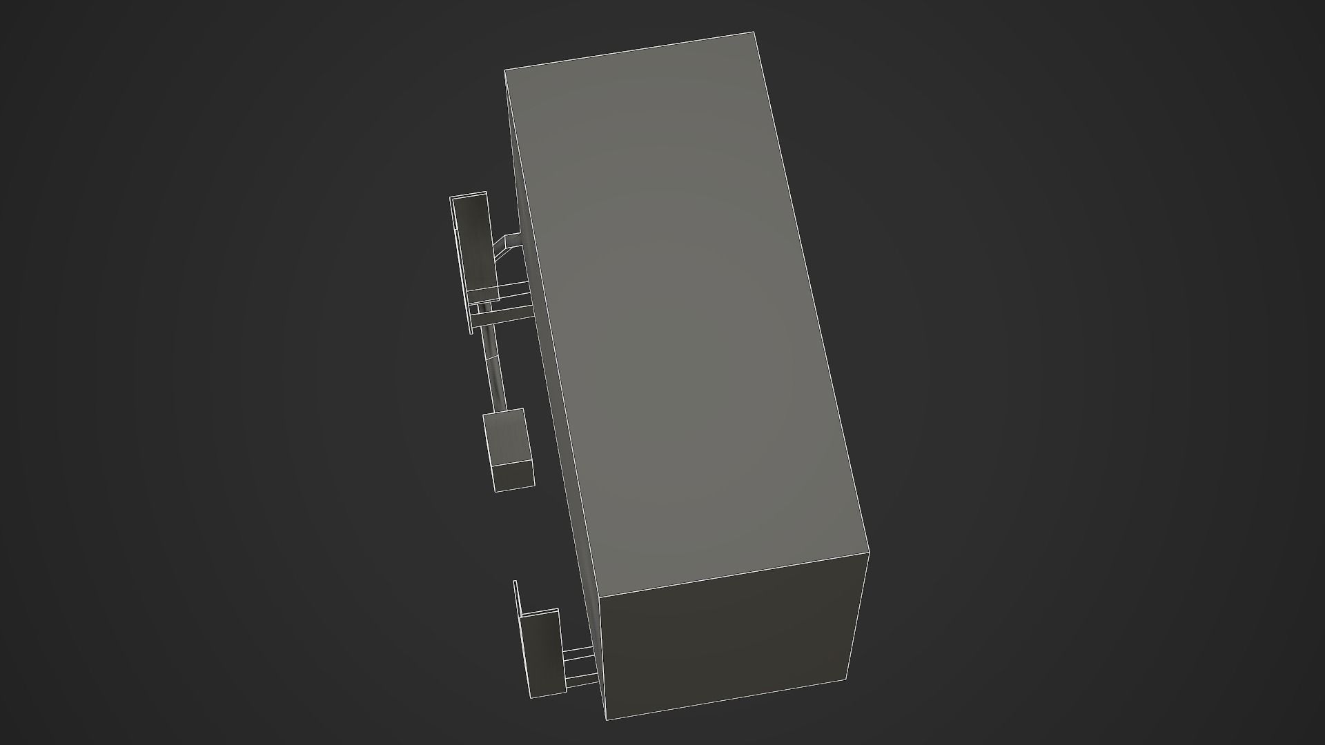 Air Conditioner Low Poly Mobile Ready Low-poly 3D model_5