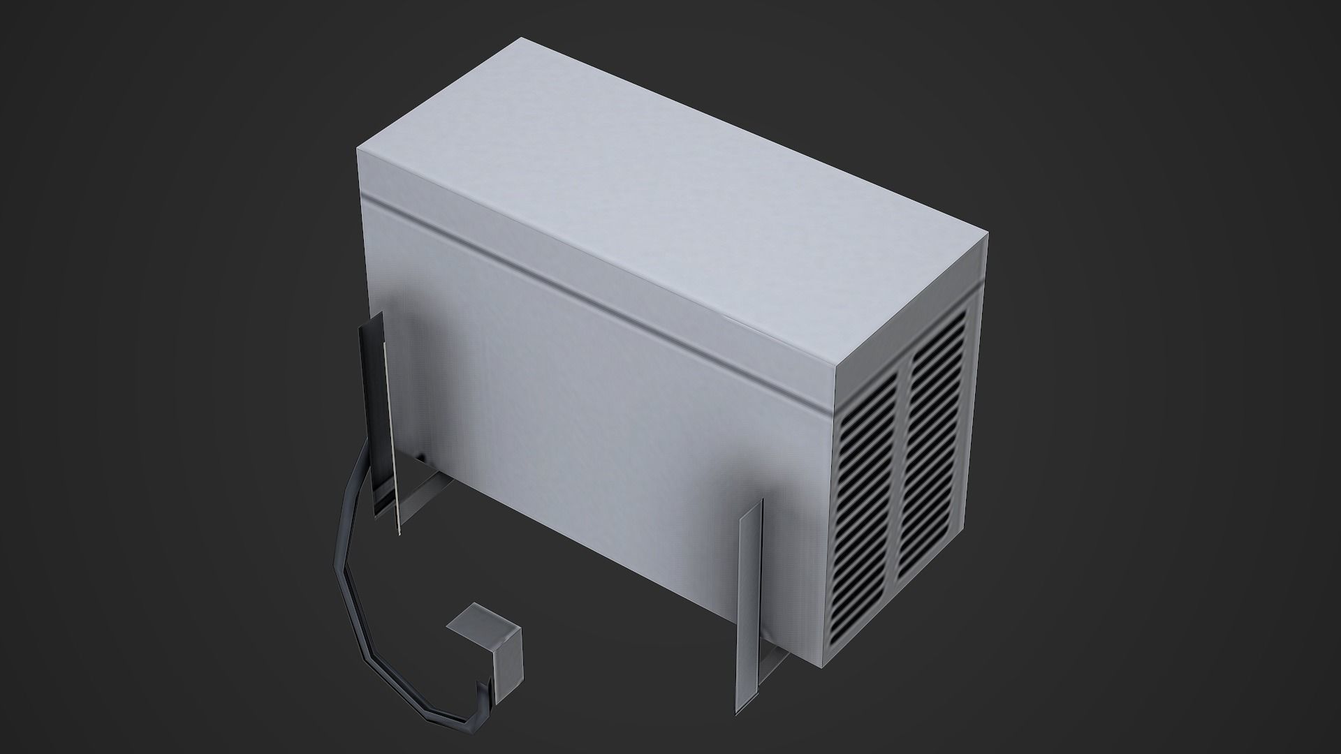 Air Conditioner Low Poly Mobile Ready Low-poly 3D model_3