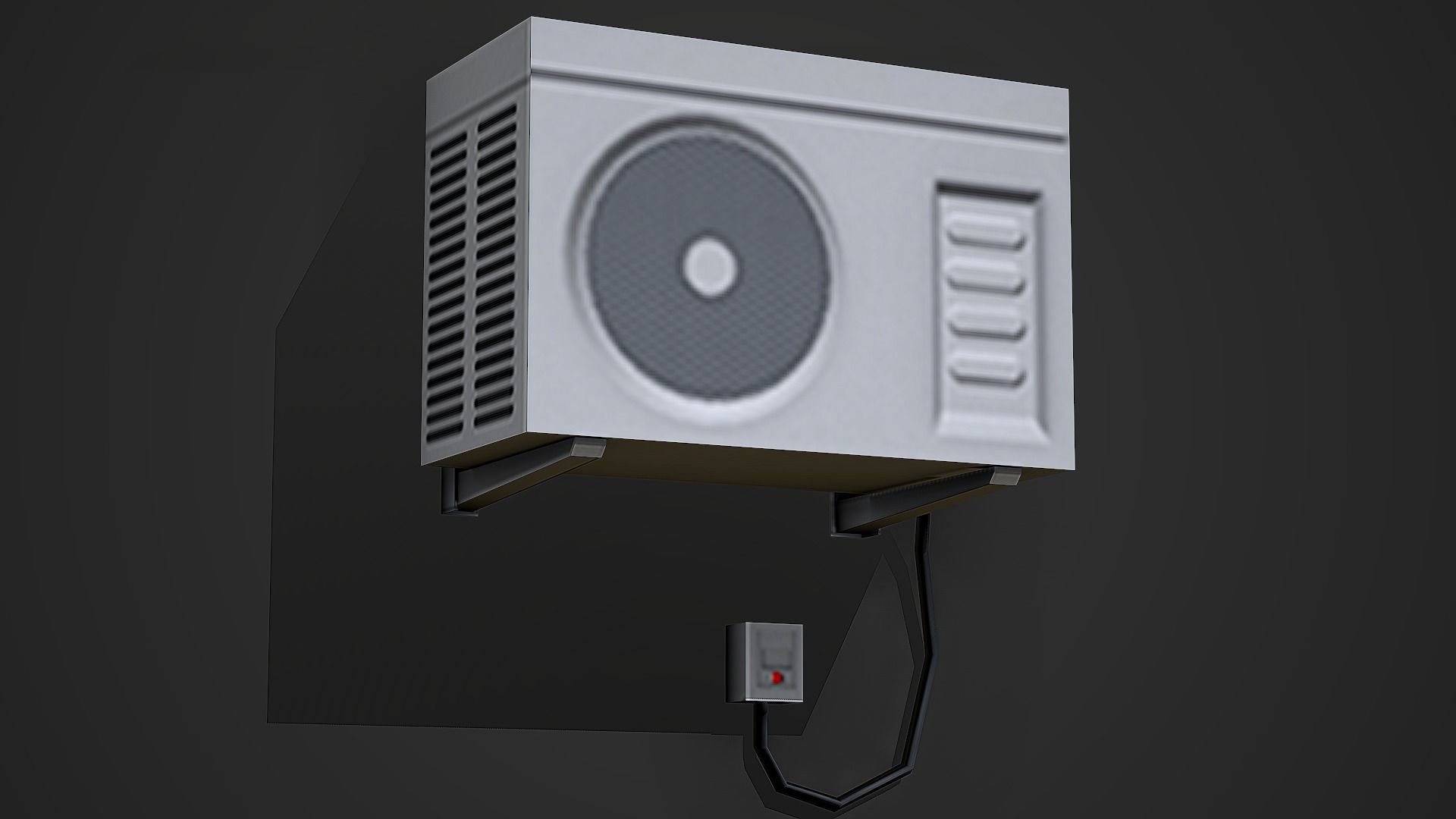 Air Conditioner Low Poly Mobile Ready Low-poly 3D model_1
