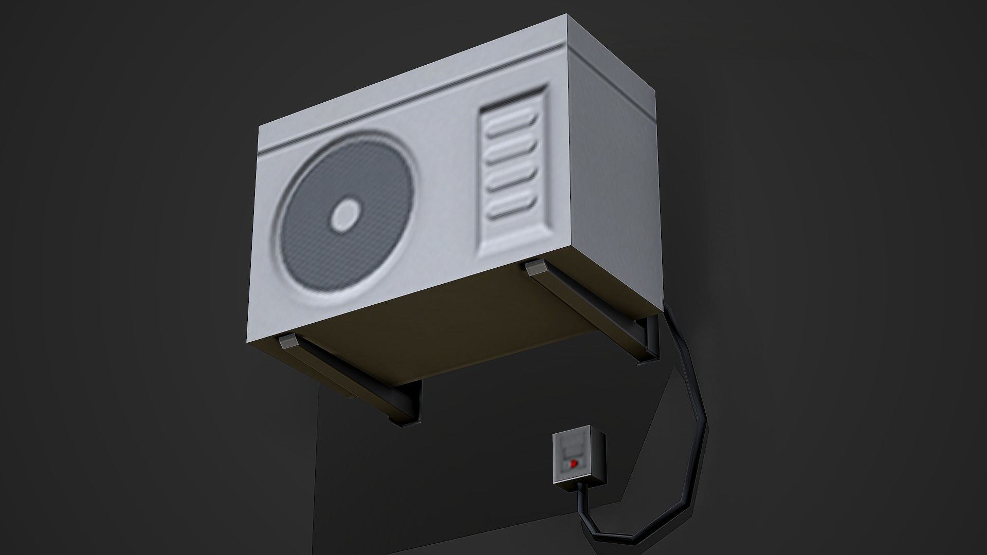 Air Conditioner Low Poly Mobile Ready Low-poly 3D model_2