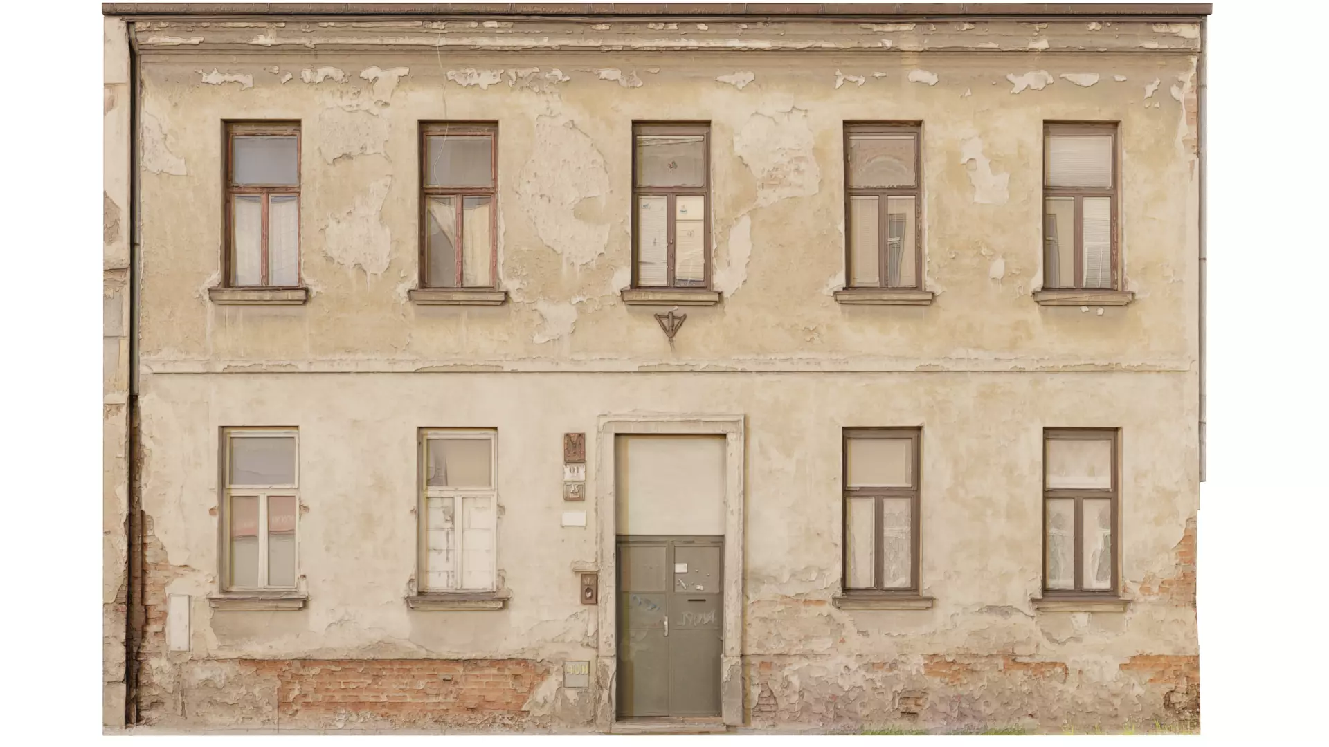 Derelict wall-3 Low-poly 3D model_0