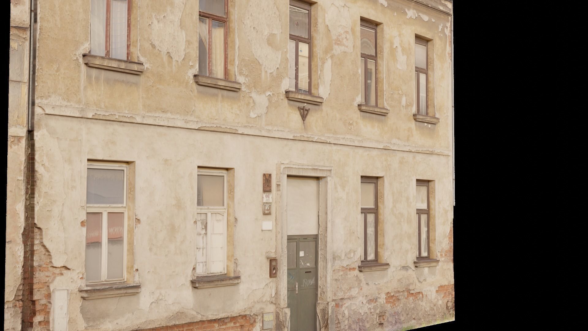 Derelict wall-3 Low-poly 3D model_3