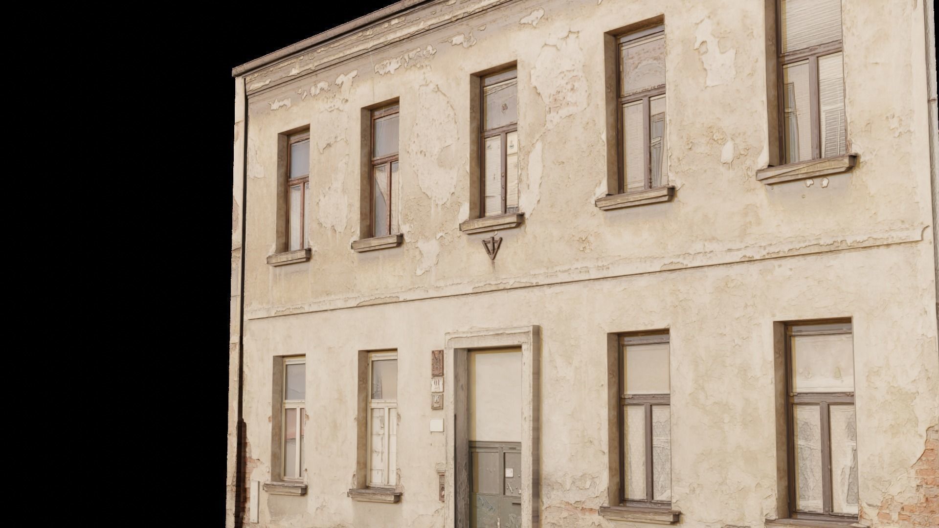 Derelict wall-3 Low-poly 3D model_2