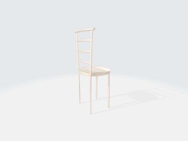 Wooden Chair Low-poly 3D model_3