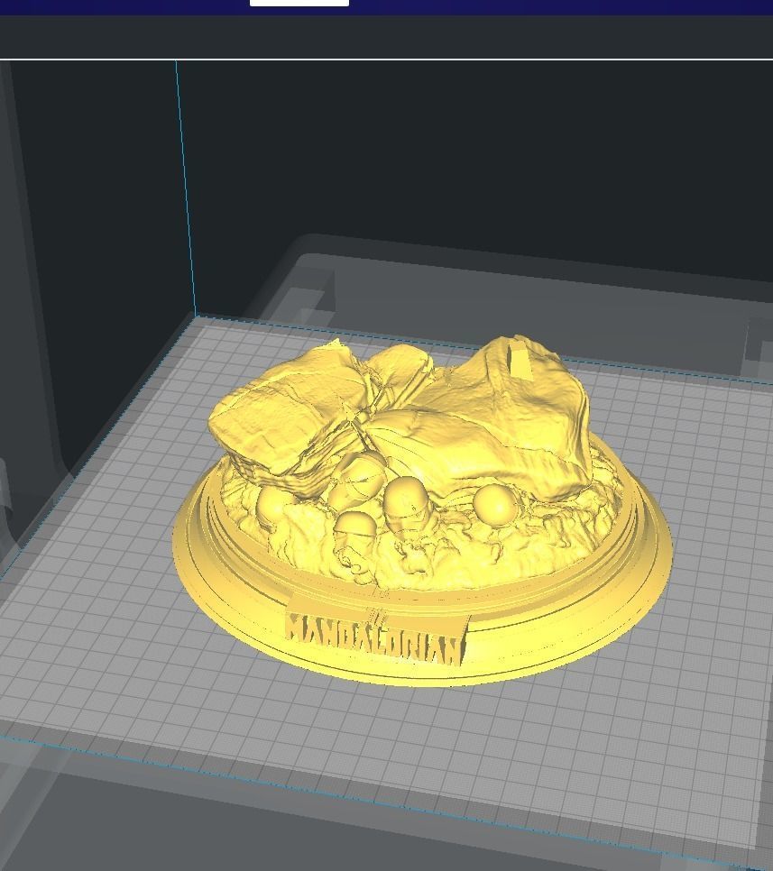 The Mandalorian 2 statue of star wars character 3D print model_13