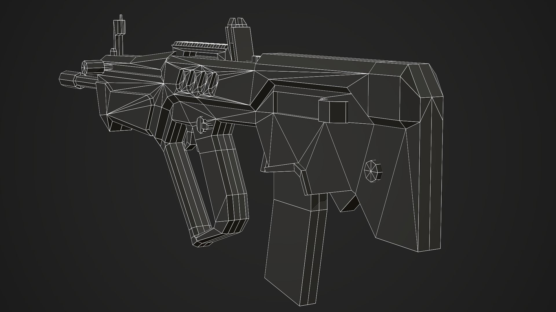 Stylized Tar-21 Low Poly Mobile Ready Low-poly 3D model_7