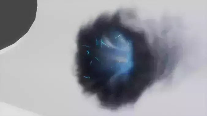 Thanos Portal Animated and Simulated 3D model