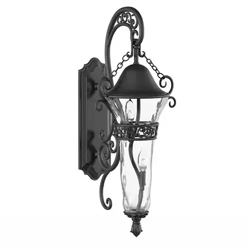 Textured Matte Black Outdoor Wall Sconce