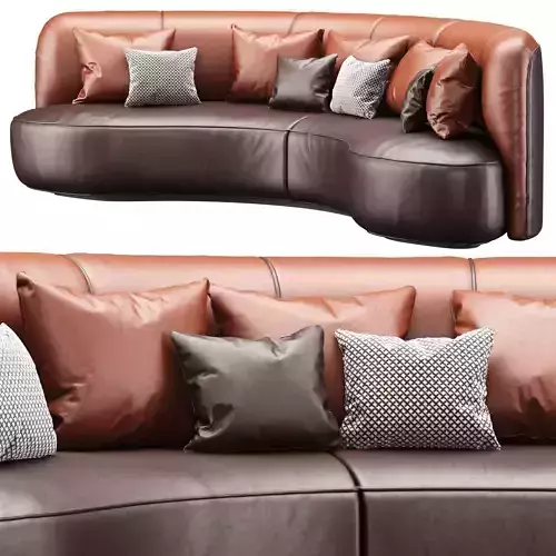 Annabel leather round sofa LS08 