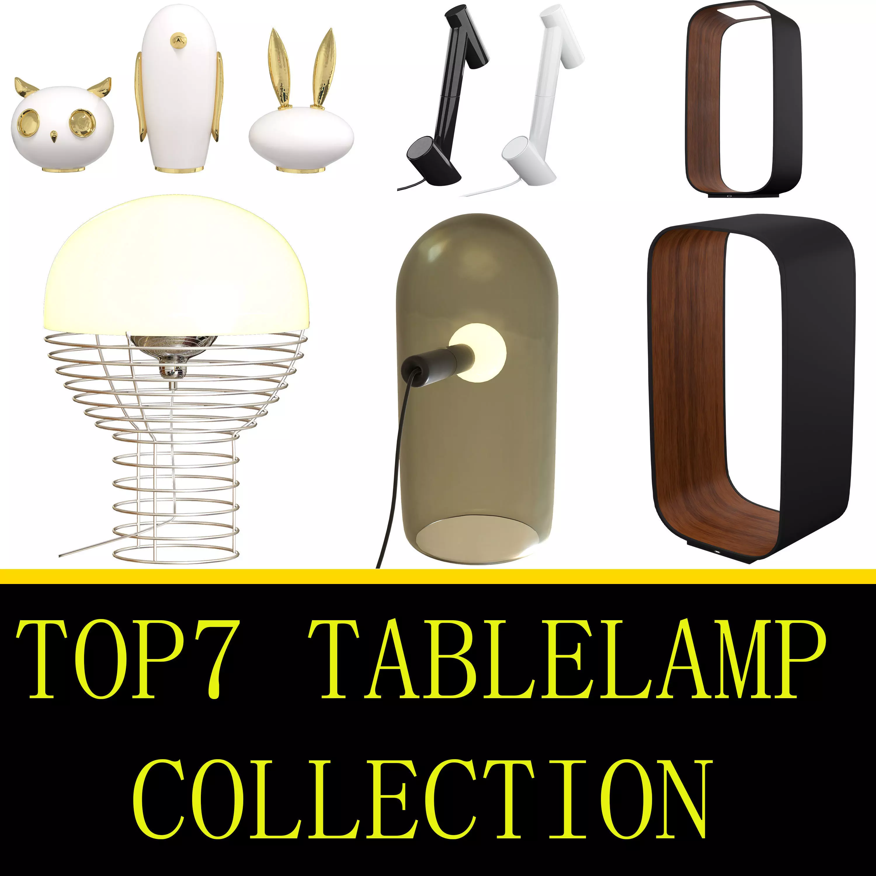 Top 7 TableLamp Collection 3D model_0