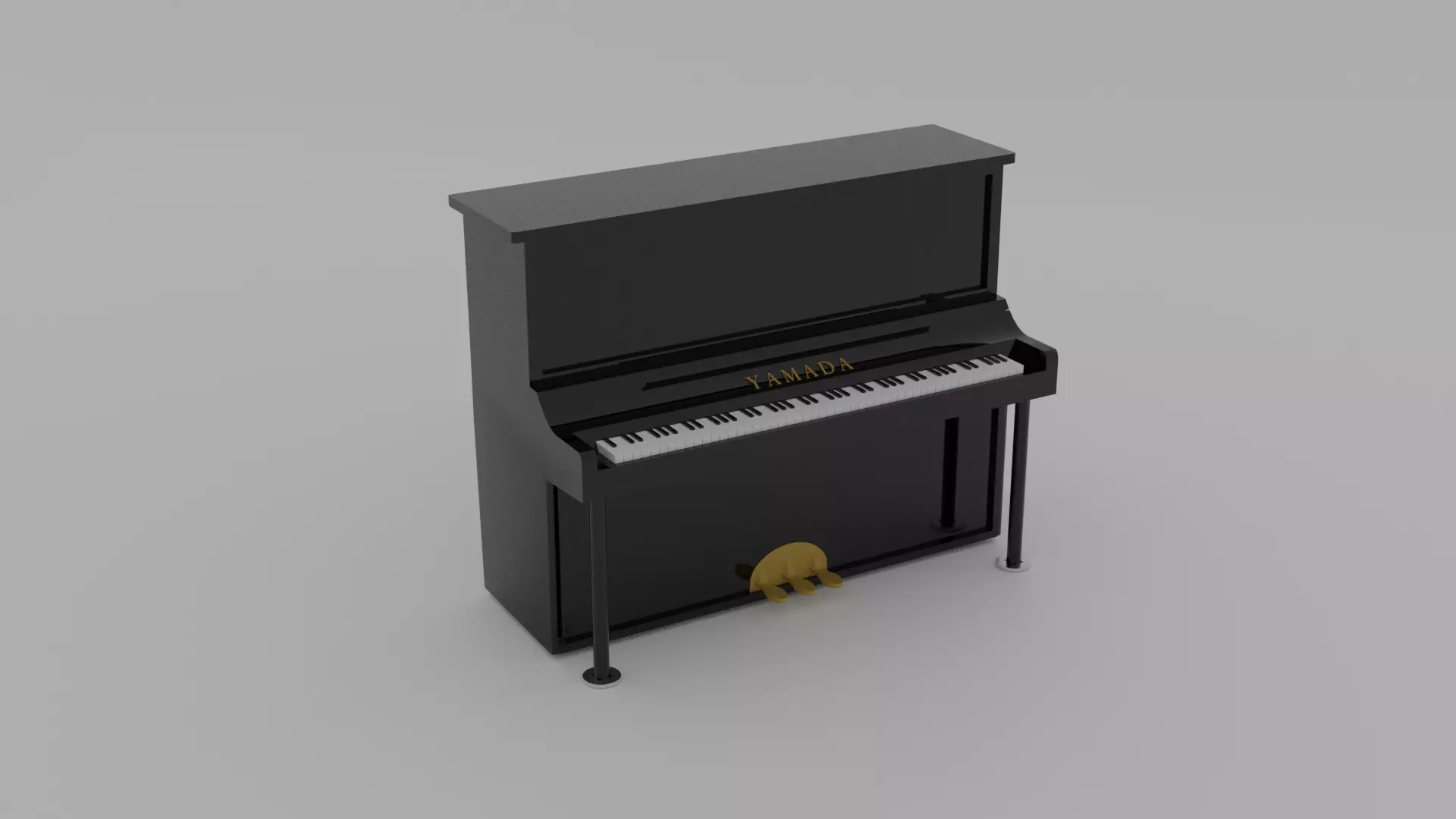 Upright Piano Free 3D model