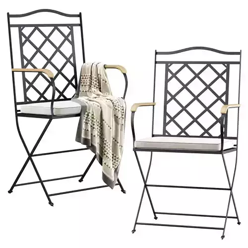 Manutti St-Tropez Dining Chair  Low-poly 3D model