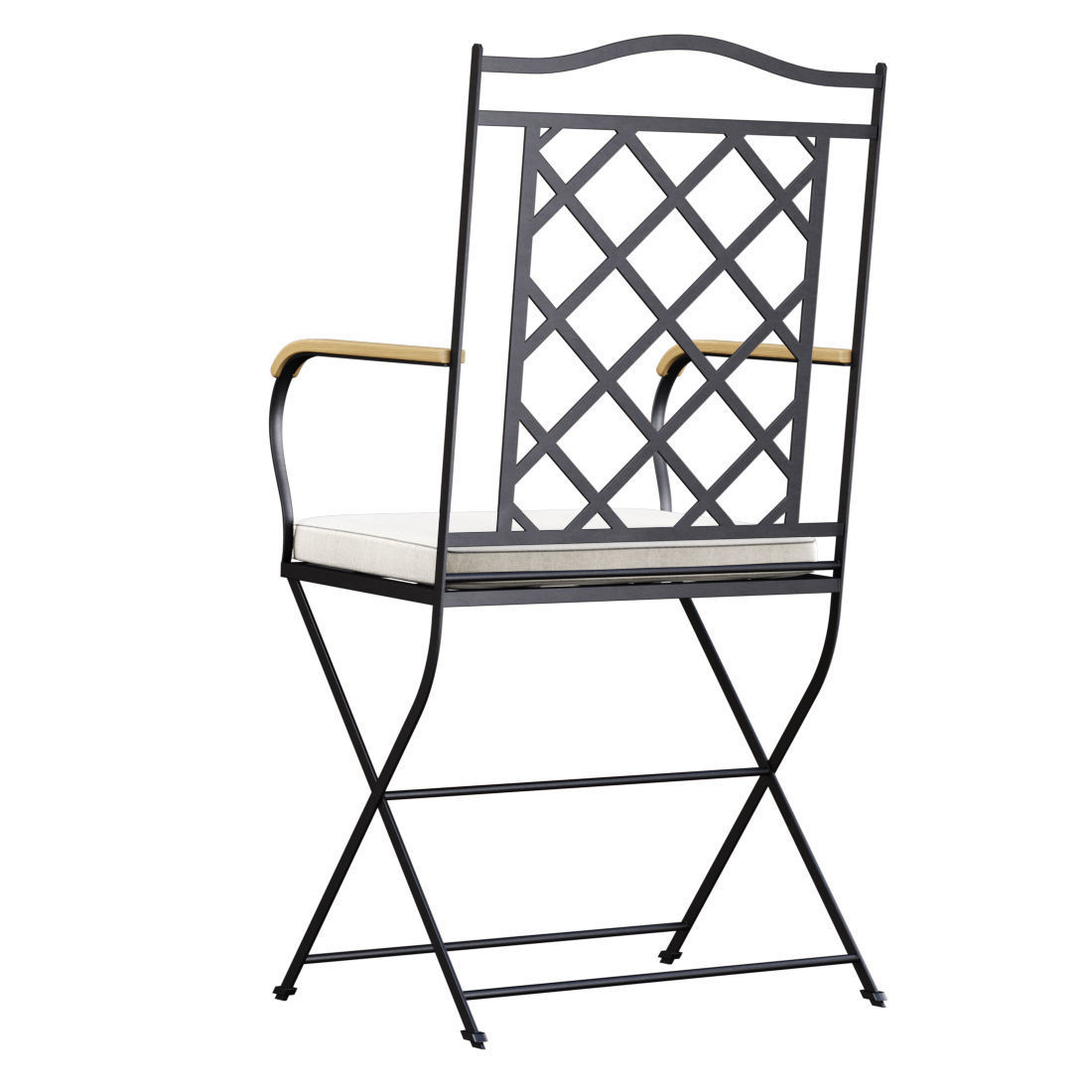 Manutti St-Tropez Dining Chair  Low-poly 3D model_4