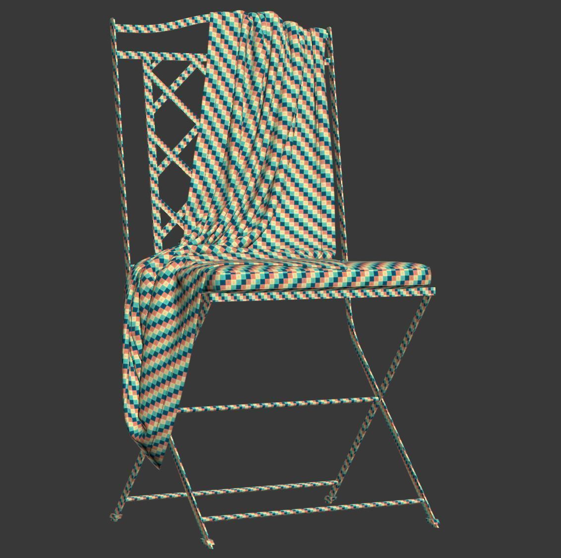 Manutti St-Tropez Chair  Low-poly 3D model_5