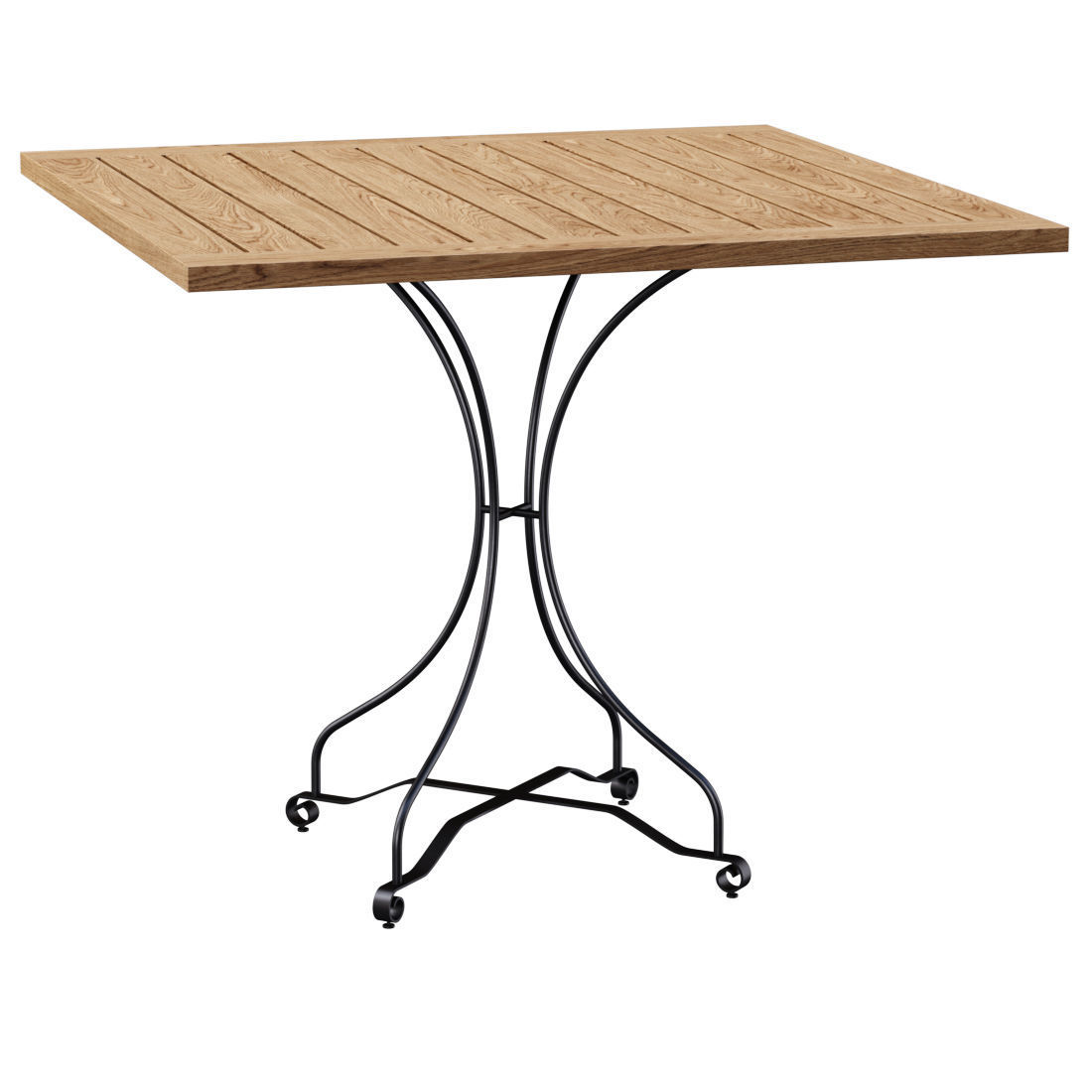 Manutti St-Tropez Dining Chair with Firenze bistro table  Low-poly 3D model_4