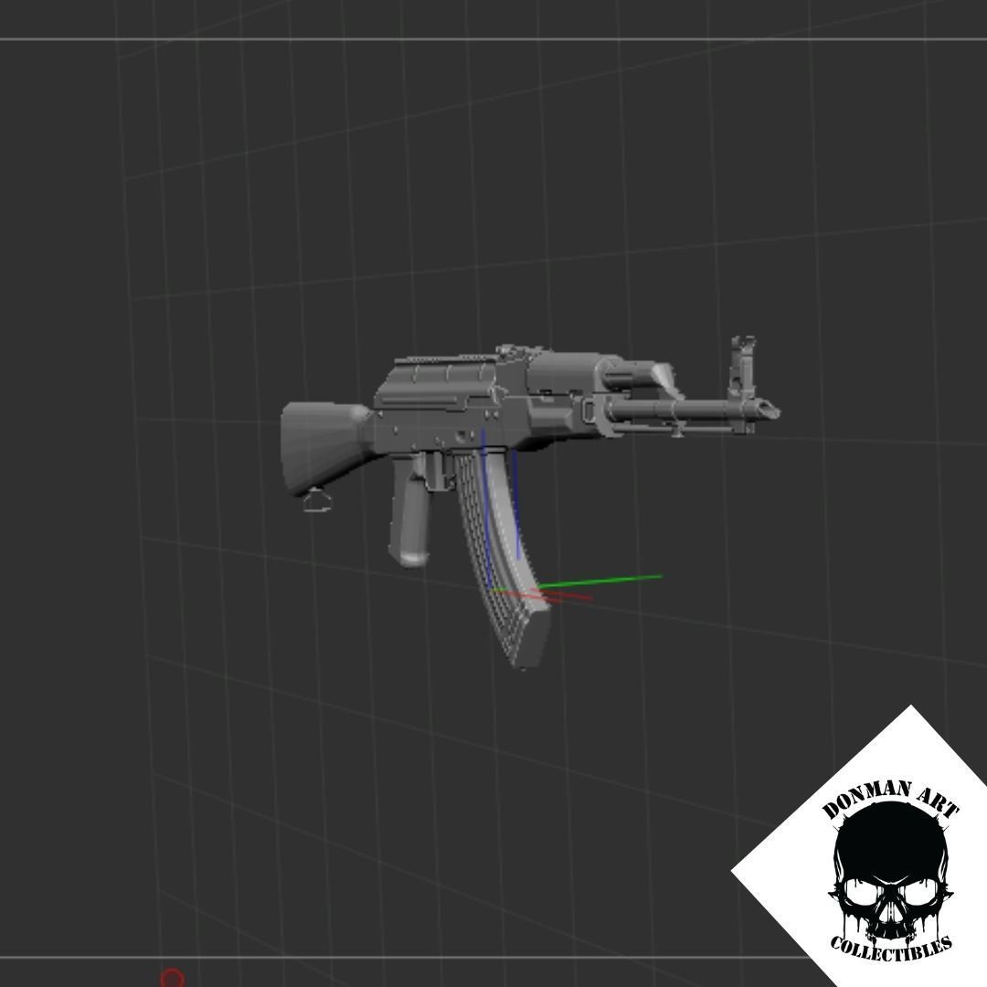 AKM SCALE 1 12 FOR ACTION FIGURES 3D print model_4