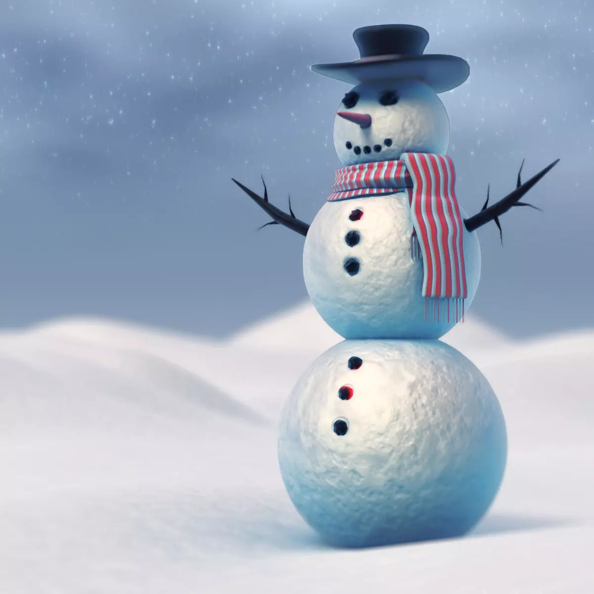 SnowMan Vray 3D model